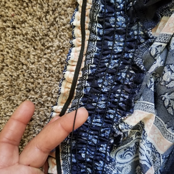 Ruffled Sleeve Off The Shoulder Blouse - Picture 5 of 5